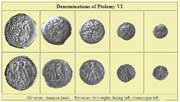 Click to show the denominations of Ptolemy VI′s bronze coins